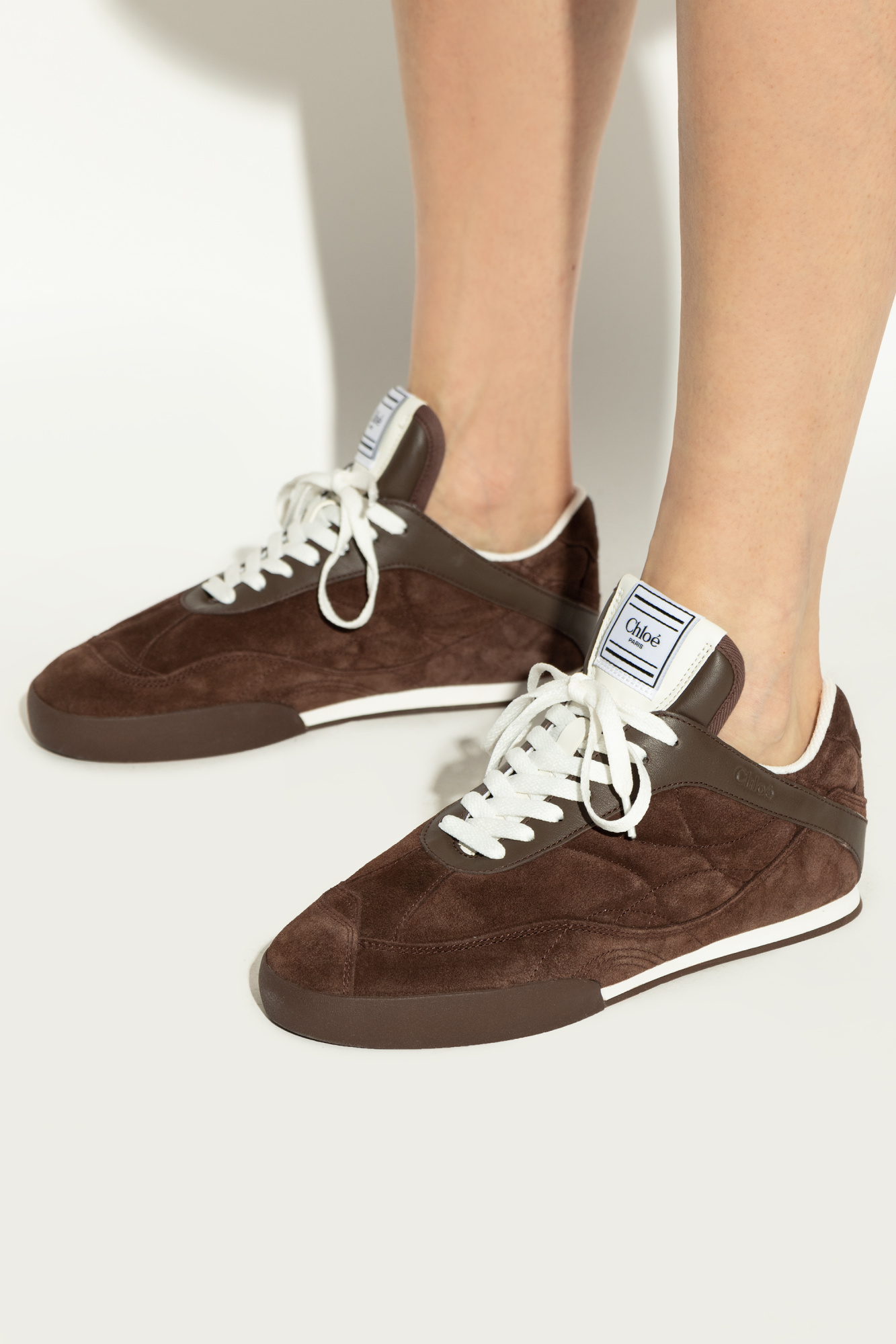 スニーカー CHLOE SNEAKERS NATURAL BROWN Chloé Kick Sneaker in Natural brown | Chloé HK